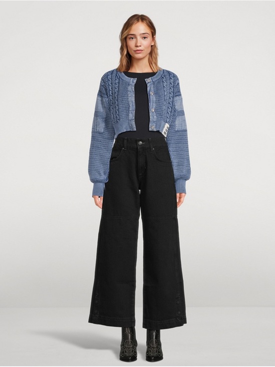 Free People Denim - Free People Black Wide Leg Benji Jeans - size 26
